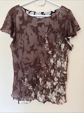 Adrianna Papell floral blouse